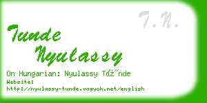 tunde nyulassy business card